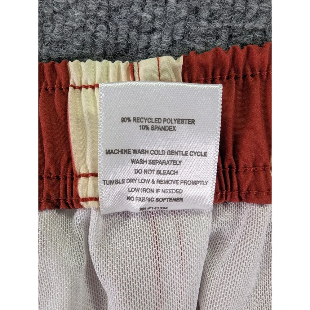Bearbottom Stretch Swim Trunks XL 5.5 Hampton Stripe Red Cream SWIM-5-HAM-STRIPE